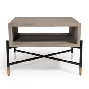 Modern European furniture - Concrete Open-Shelf Nightstand - www.oroa.com