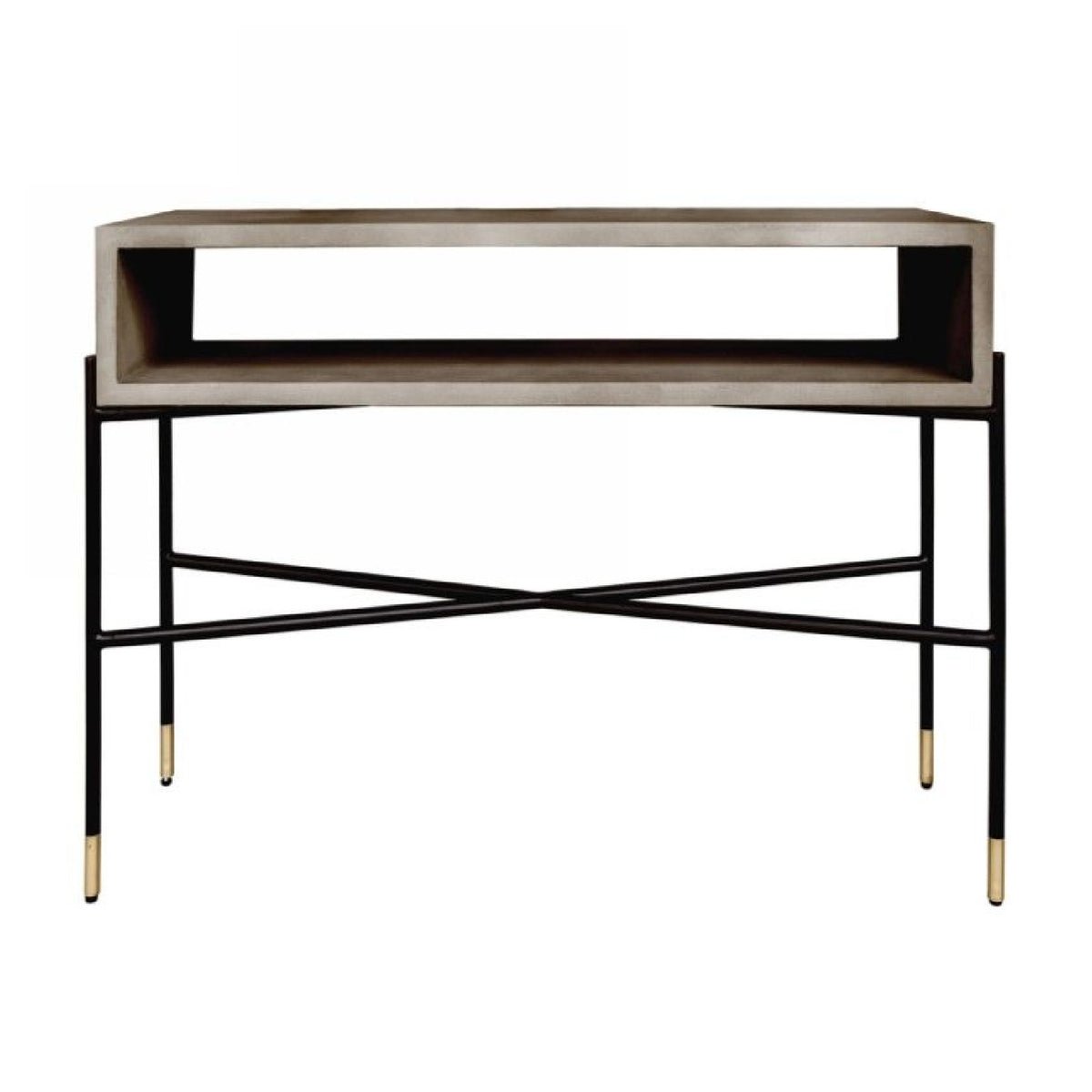 Concrete Open-Shelf Console Table | OROA Modern Walker