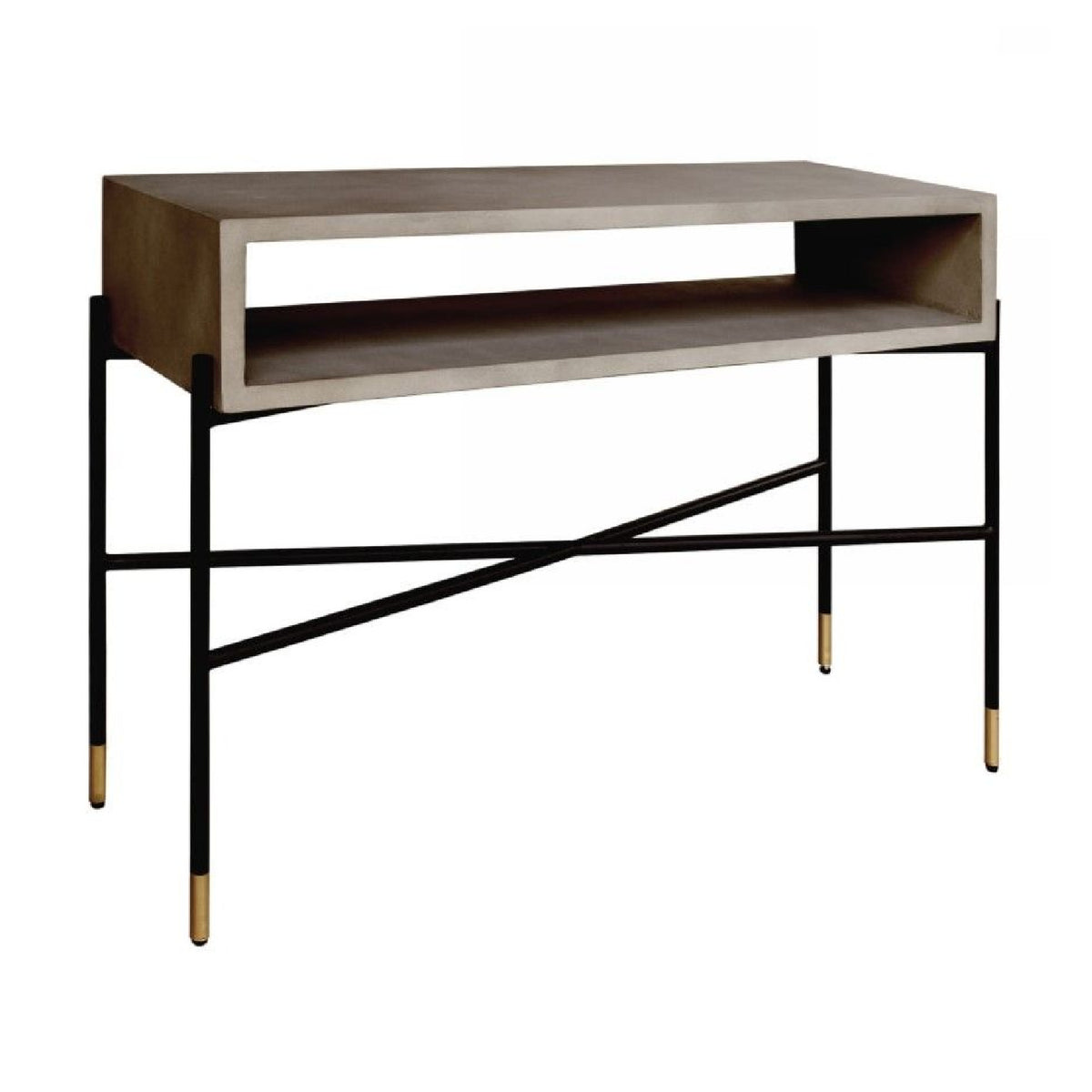 Concrete Open-Shelf Console Table | OROA Modern Walker