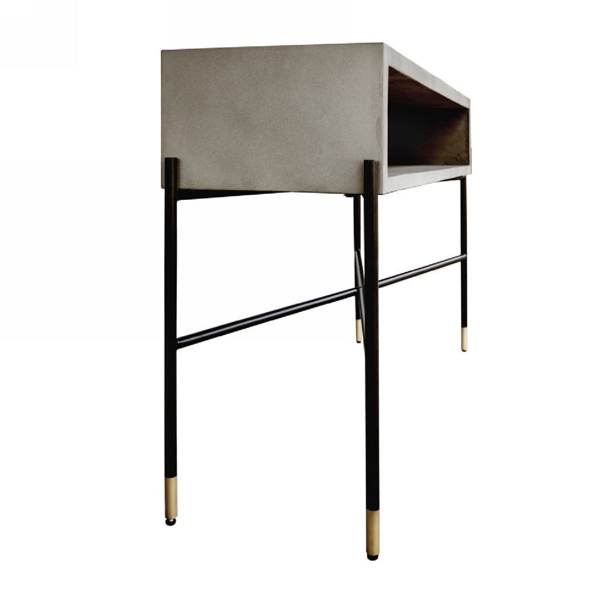 Concrete Open-Shelf Console Table | OROA Modern Walker