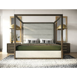 Brown Oak Canopy Bed | OROA Modern Manhattan | Oroa.com