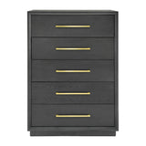 Wash Gray 5-Drawer Chest by OROA Modern Manhattan