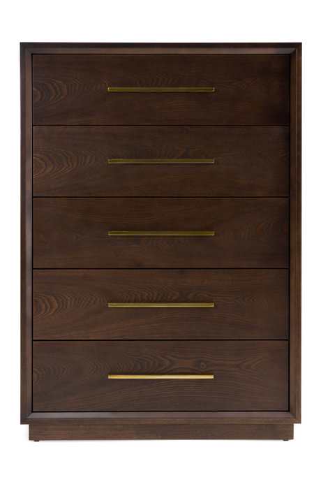 Brown Oak 5-Drawer Chest | OROA Modern Manhattan | Oroa.com