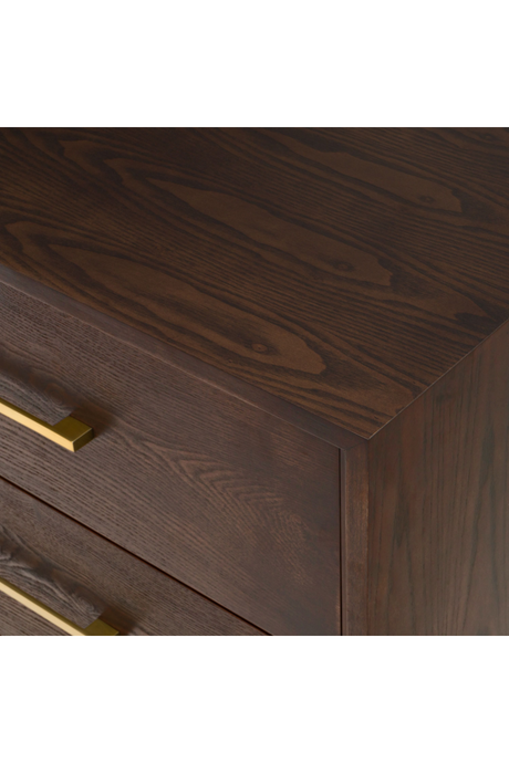Brown Oak 5-Drawer Chest | OROA Modern Manhattan | Oroa.com