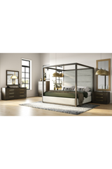 Brown Oak 5-Drawer Chest | OROA Modern Manhattan | Oroa.com