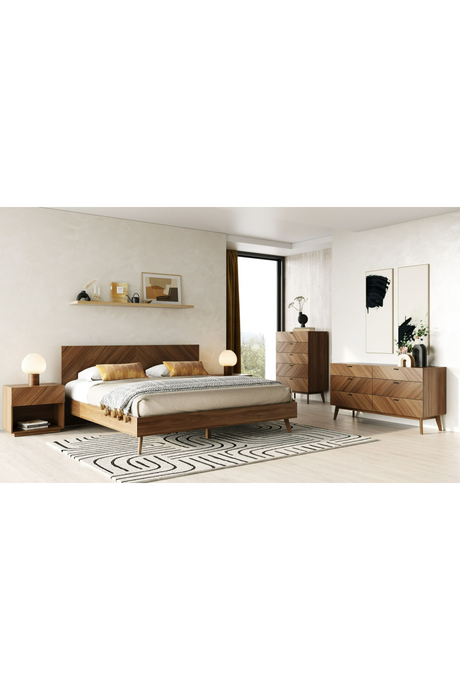 Walnut Veneer Bed | OROA Modern Nova | Oroa.com