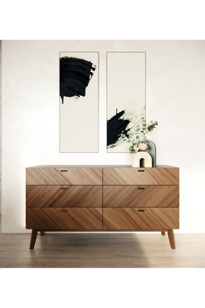 6-Drawer Walnut Veneer Dresser | OROA Modern Kamela | Oroa.com