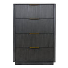 Reeded Wood 4-Drawer Chest | OROA Modern Santa Monica | Oroa.com