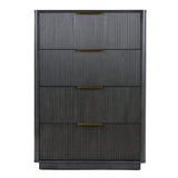 Reeded Wood 4-Drawer Chest | OROA Modern Santa Monica | Oroa.com