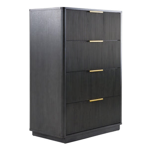  Reeded Wood 4-Drawer Chest | Oroa.com