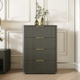 Reeded Wood 4-Drawer Chest | OROA Modern Santa Monica | Oroa.com