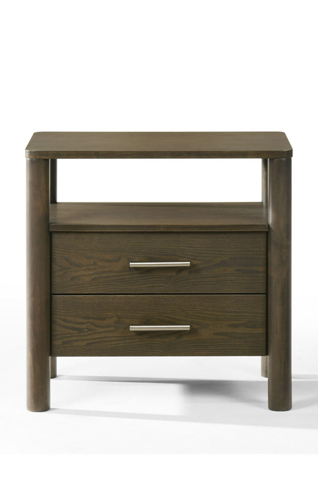 Solid Wood 2-Drawer Nightstand | OROA Modern Carolina | Oroa.com