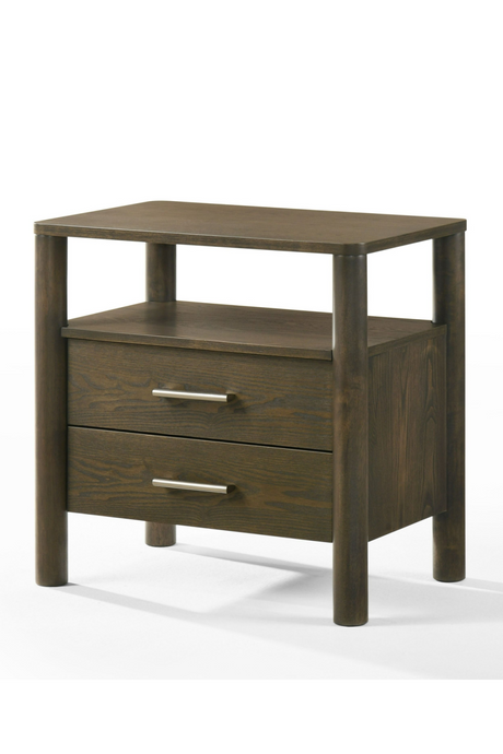 Solid Wood 2-Drawer Nightstand | OROA Modern Carolina | Oroa.com