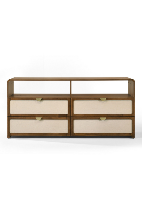 Natural Burlap 4-Drawer Dresser | OROA Modern Emilio | Oroa.com
