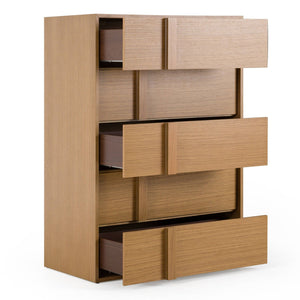   Warm Oak 5-Drawer Chest | Oroa.com