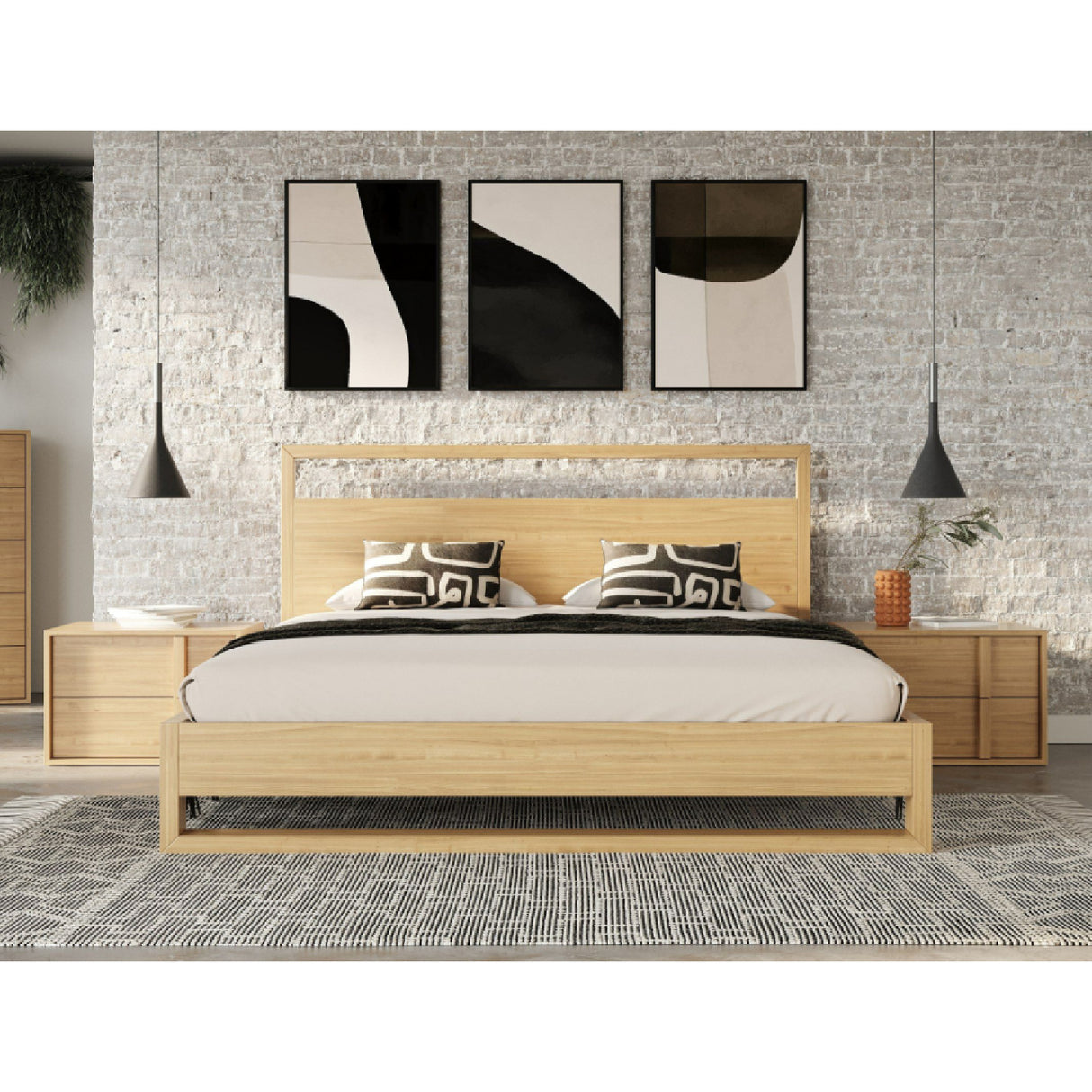 Natural Oak Minimalist Bed | OROA Modern Berlin