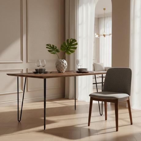   Gray Fabric Dining Chairs (2) | Oroa.com