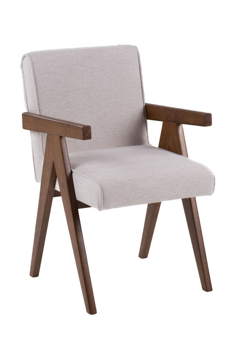   Walnut V-Leg Dining Chairs (2) | Oroa.com