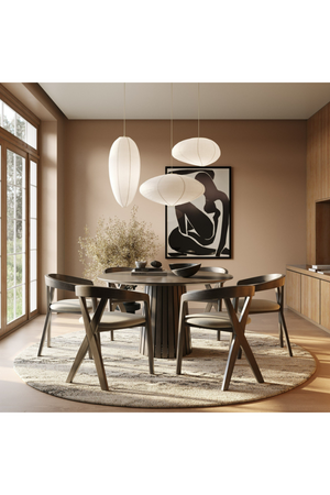 Wenge Veneer Round Dining Table | OROA Modern Weiss | Oroa.com