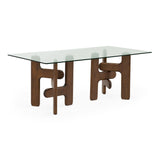 Modern European furniture - Clear Glass Dining Table - www.oroa.com