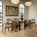 Modern European furniture - Clear Glass Dining Table - www.oroa.com