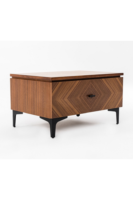 1-Drawer Walnut Veneer Nightstand | OROA Modern Paula | Oroa.com