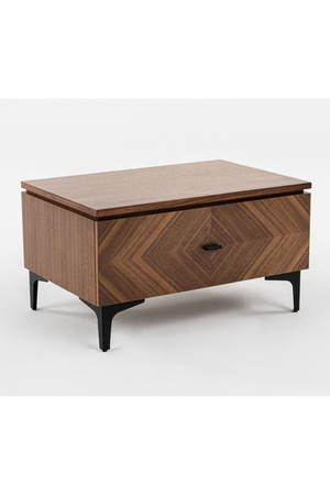 1-Drawer Walnut Veneer Nightstand | OROA Modern Paula | Oroa.com