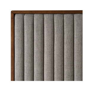   Gray Channeled Headboard Bed | Oroa.com