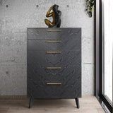 Gray Ash 5-Drawer Chest | OROA Modern Diana