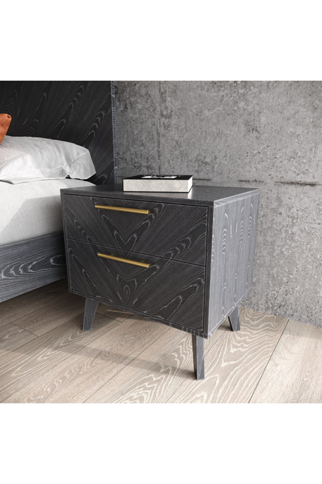 Gray Ash 2-Drawer Nightstand | OROA Modern Diana | Oroa.com