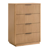 Reeded Wood 4-Drawer Chest | OROA Modern Santa Monica | Oroa.com