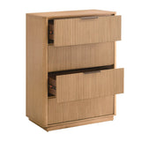 Reeded Wood 4-Drawer Chest | OROA Modern Santa Monica | Oroa.com