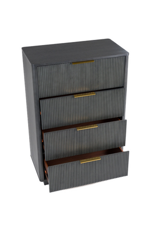 Reeded Wood 4-Drawer Chest | OROA Modern Santa Monica | Oroa.com