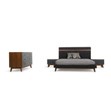 Gray Fabric Bed | OROA Modern Dali