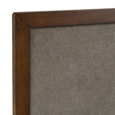 Gray Linen Headboard Bed | OROA Modern Soria