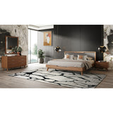 Gray Linen Headboard Bed | OROA Modern Soria