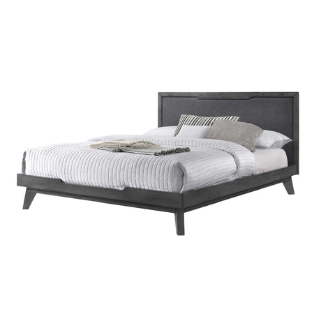 Modern European furniture - Gray Linen Bed - www.oroa.com