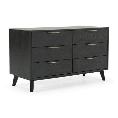 Gray Wash 6-Drawer Dresser | OROA Modern Soria