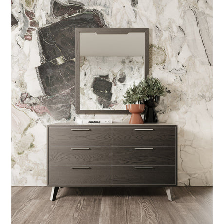Gray Wash 6-Drawer Dresser | OROA Modern Soria