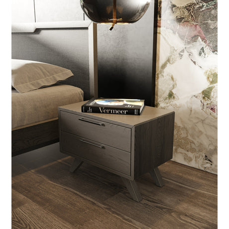 Gray Wash 2-Drawer Nightstand | OROA Modern Soria