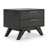 Gray Wash 2-Drawer Nightstand | OROA Modern Soria