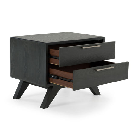 Gray Wash 2-Drawer Nightstand | OROA Modern Soria
