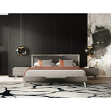 Gray Wash 2-Drawer Nightstand | OROA Modern Soria