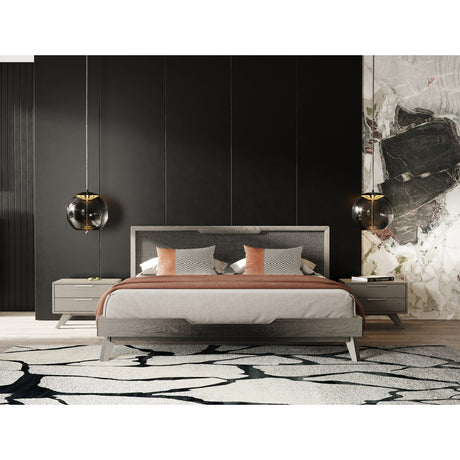 Gray Wash 2-Drawer Nightstand | OROA Modern Soria