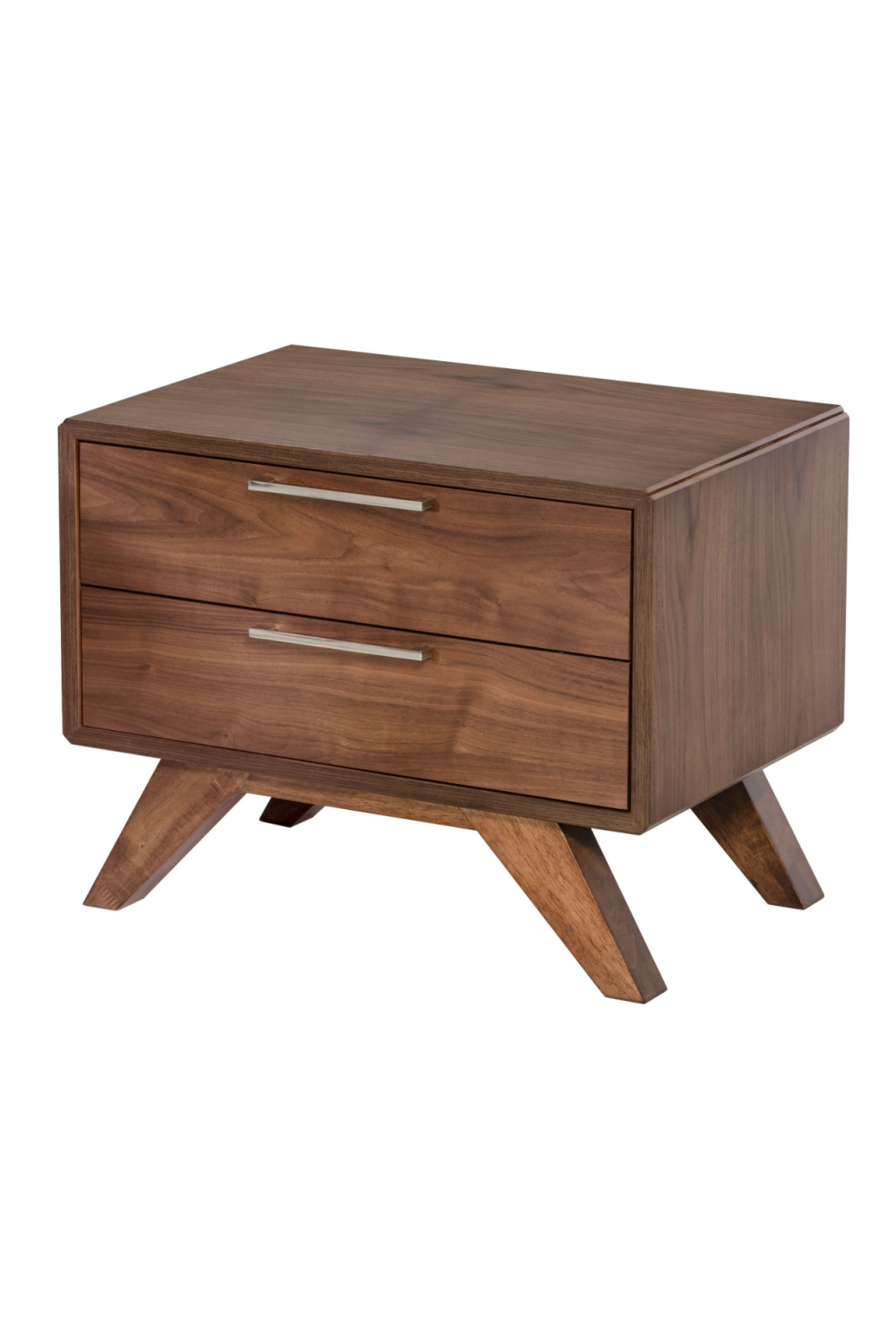 2-Drawer Walnut Nightstand | OROA Modern Soria | Oroa.com