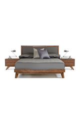2-Drawer Walnut Nightstand | OROA Modern Soria | Oroa.com