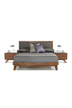 2-Drawer Walnut Nightstand | OROA Modern Soria | Oroa.com