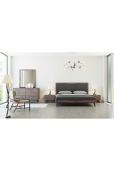 2-Drawer Walnut Nightstand | OROA Modern Soria | Oroa.com