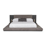 Modern European furniture - Gray Fabric Bed - www.oroa.com
