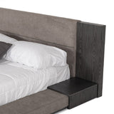 Modern European furniture - Gray Fabric Bed - www.oroa.com